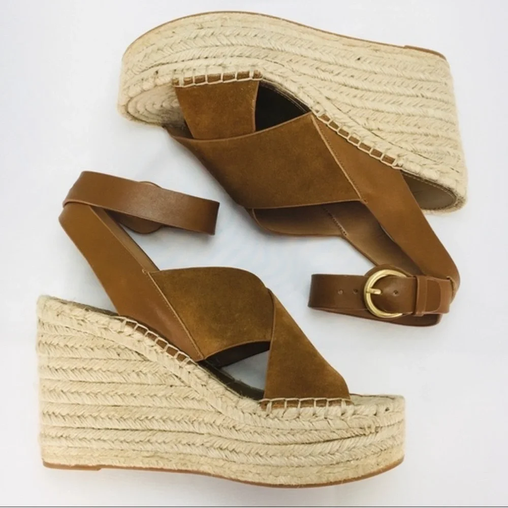 Marc Fisher | Abacia Natural Multi Suede Wedges